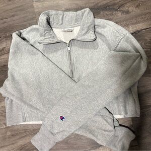 Champion Light Gray Zip-Up Jacket